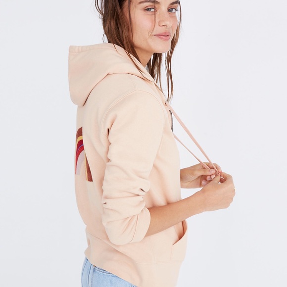 Embroidered Rainbow Hoodie Madewell - Picture 2 of 7